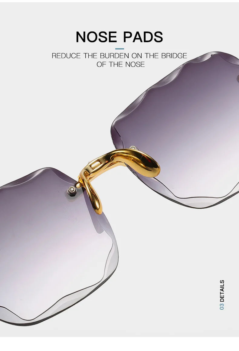 Luxury Statement! Square Rimless Sunglasses for Women – Designer Fashion, Red Lens, UV400 Protection for Men & WomenZXWLYXGX Luxury Brand Designer Rimless Square Sunglasses, Polycarbonate MIRROR Lens, UV400 Shades for Outdoor Fashion