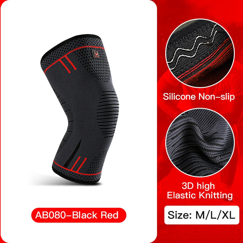Performance Support! 1 PC Elastic Compression Knee Sleeve – Breathable, Anti-Collision Padding for Basketball, Run, Gym