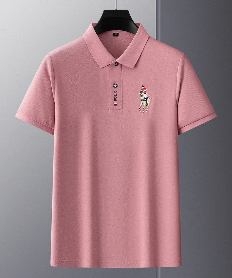 Premium Embroidered Cotton Polo for Men – Breathable, Casual & Elegant (Up to 4XL)