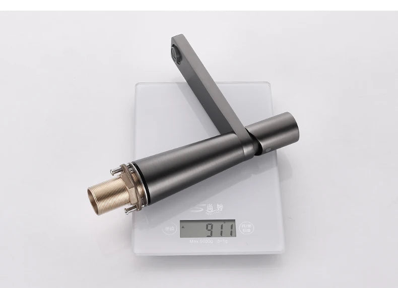 Brushed Gold Solid Brass Bathroom Basin Faucet – Premium Hot & Cold Mixer Tap