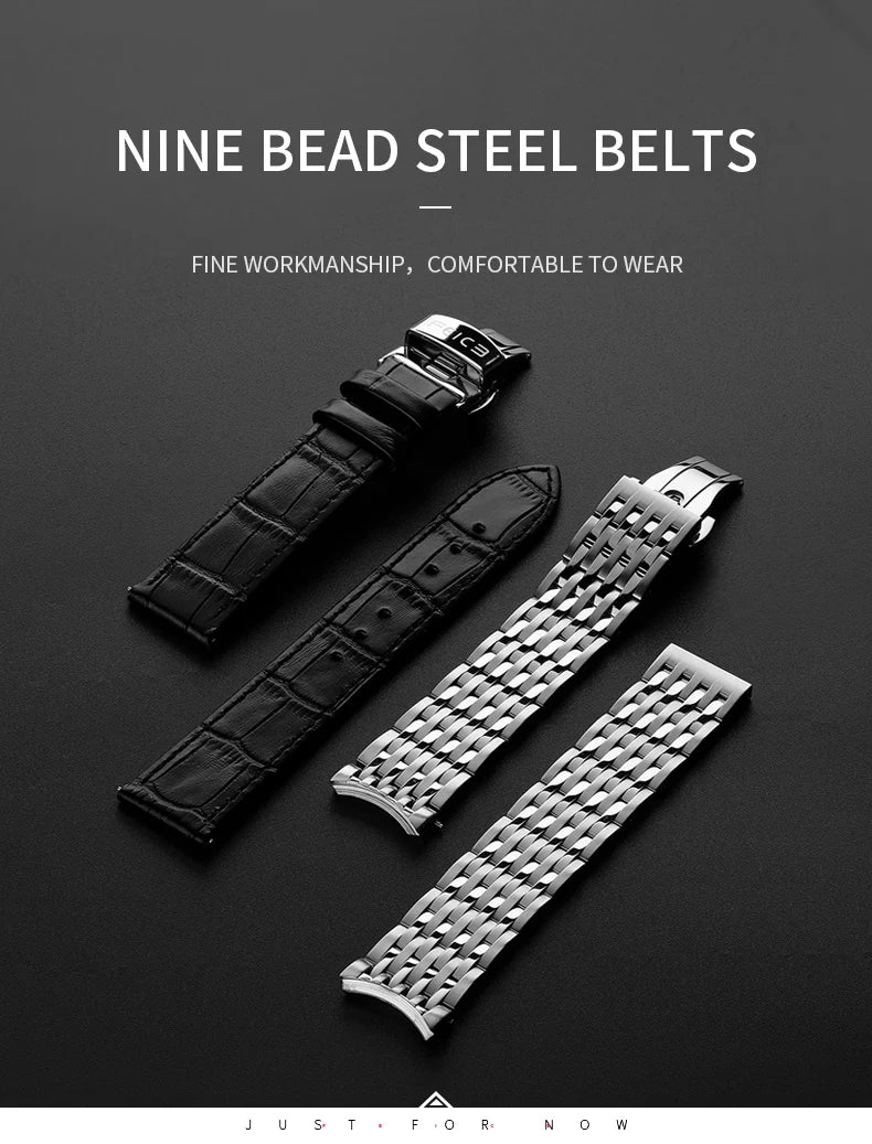 Bauhaus Elegance! FEICE FM121 Automatic Mechanical Dress Watch – Stainless Steel, Full Calendar, Domed Mirror Design