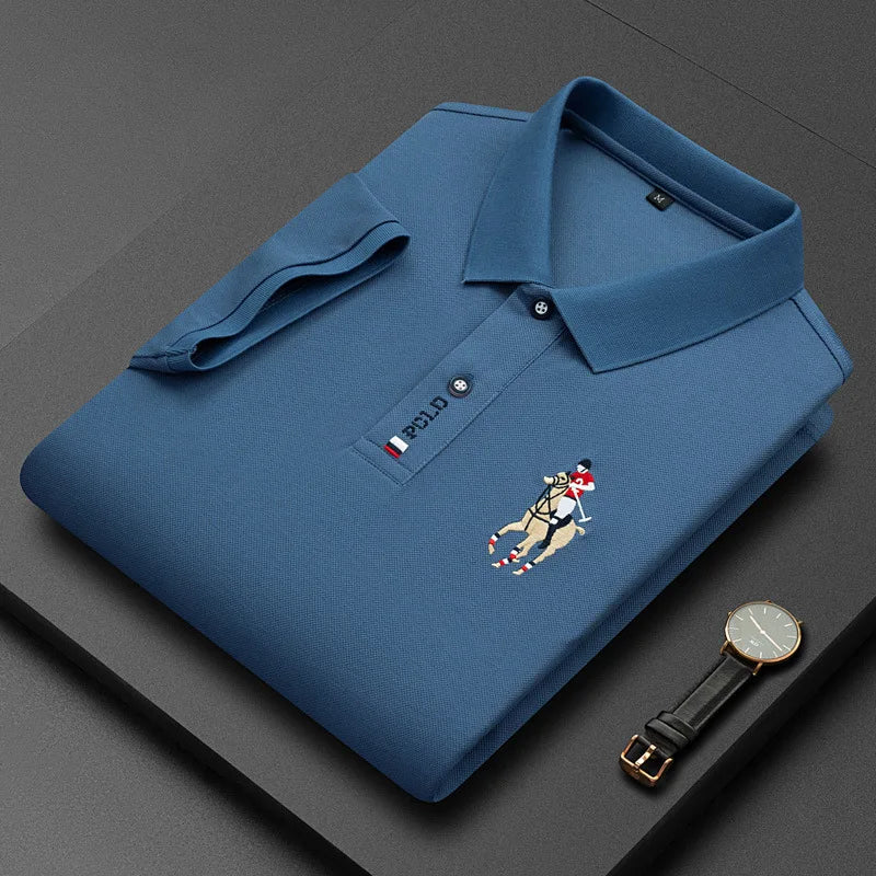 Premium Embroidered Cotton Polo for Men – Breathable, Casual & Elegant (Up to 4XL)