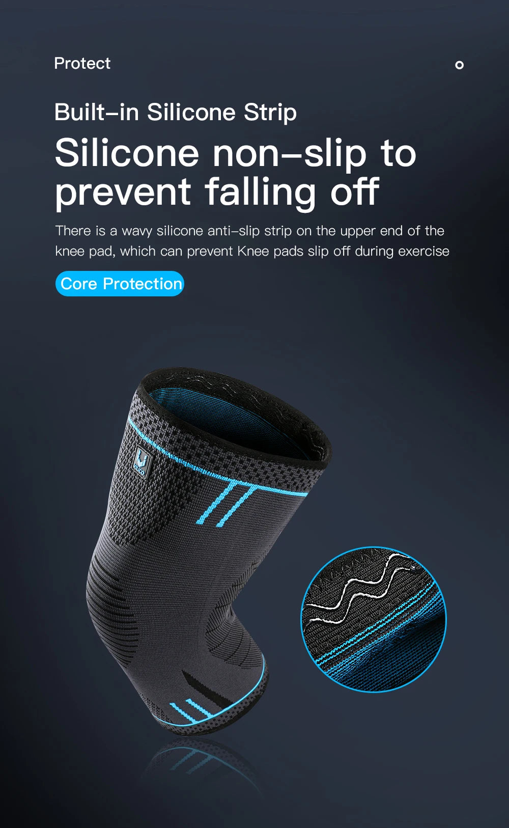 Performance Support! 1 PC Elastic Compression Knee Sleeve – Breathable, Anti-Collision Padding for Basketball, Run, Gym