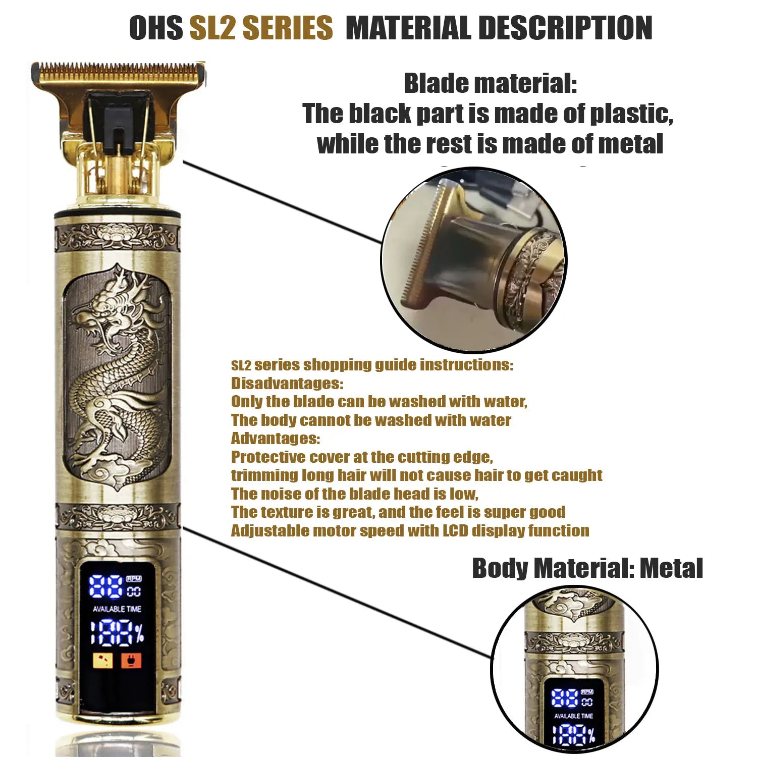 Barber Grade Precision! T9 Rechargeable Hair Clipper – 0mm Shaver, Titanium Alloy Blade for Beard, Body & Haircut