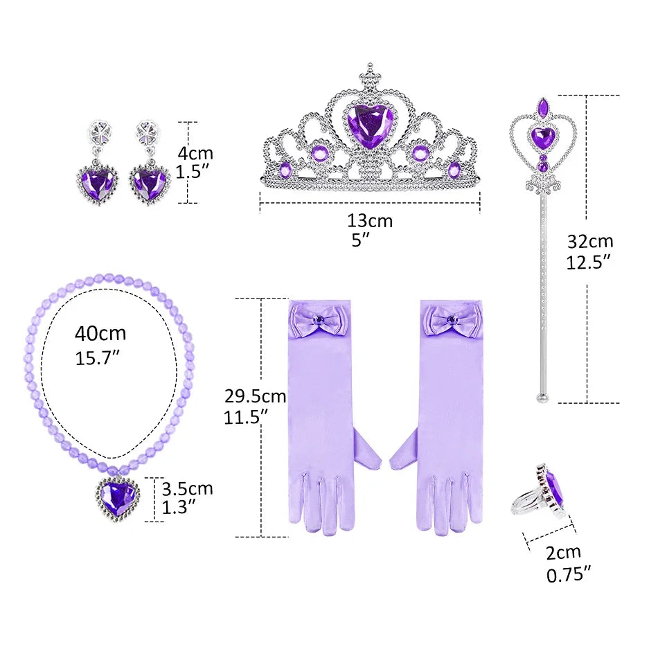 Dreamy Performance Gown! Little Girls' Cinderella Cosplay Dress – Blue Princess, Appliques & Bubble Sleeves