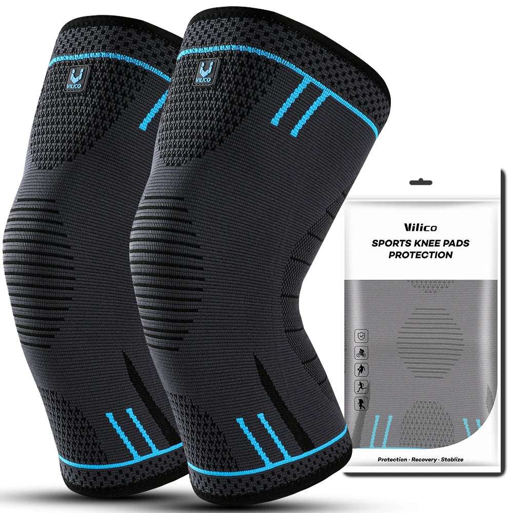 Performance Support! 1 PC Elastic Compression Knee Sleeve – Breathable, Anti-Collision Padding for Basketball, Run, Gym