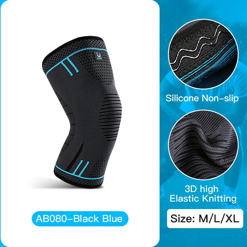 Performance Support! 1 PC Elastic Compression Knee Sleeve – Breathable, Anti-Collision Padding for Basketball, Run, Gym