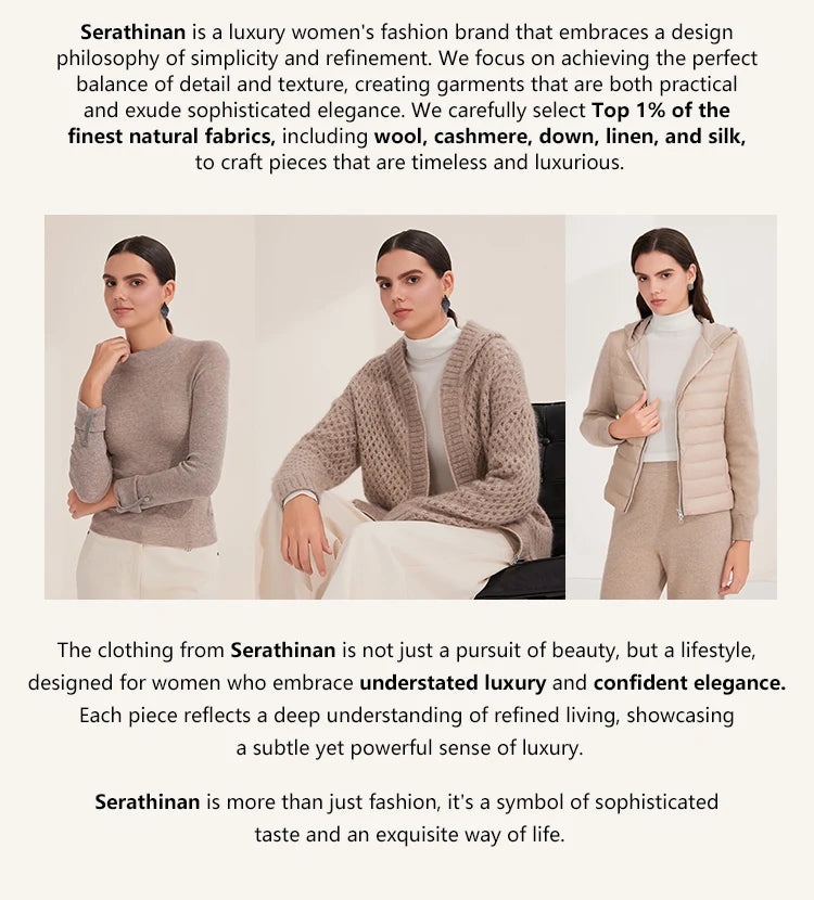 BC940 100% merino wool High-quality luxury brand women's long-sleeved thick cardigan knitted sweater