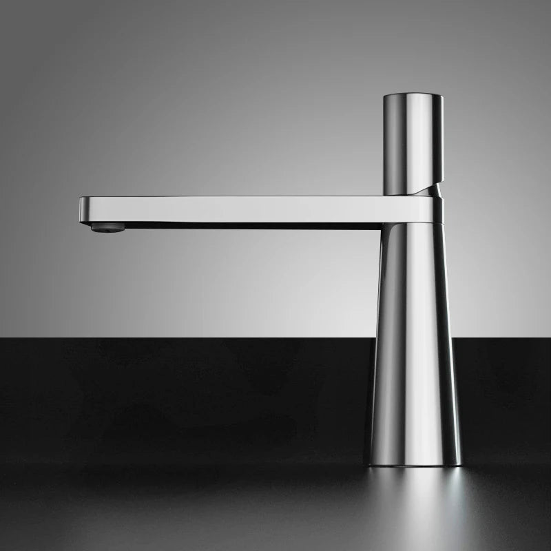 Brushed Gold Solid Brass Bathroom Basin Faucet – Premium Hot & Cold Mixer Tap