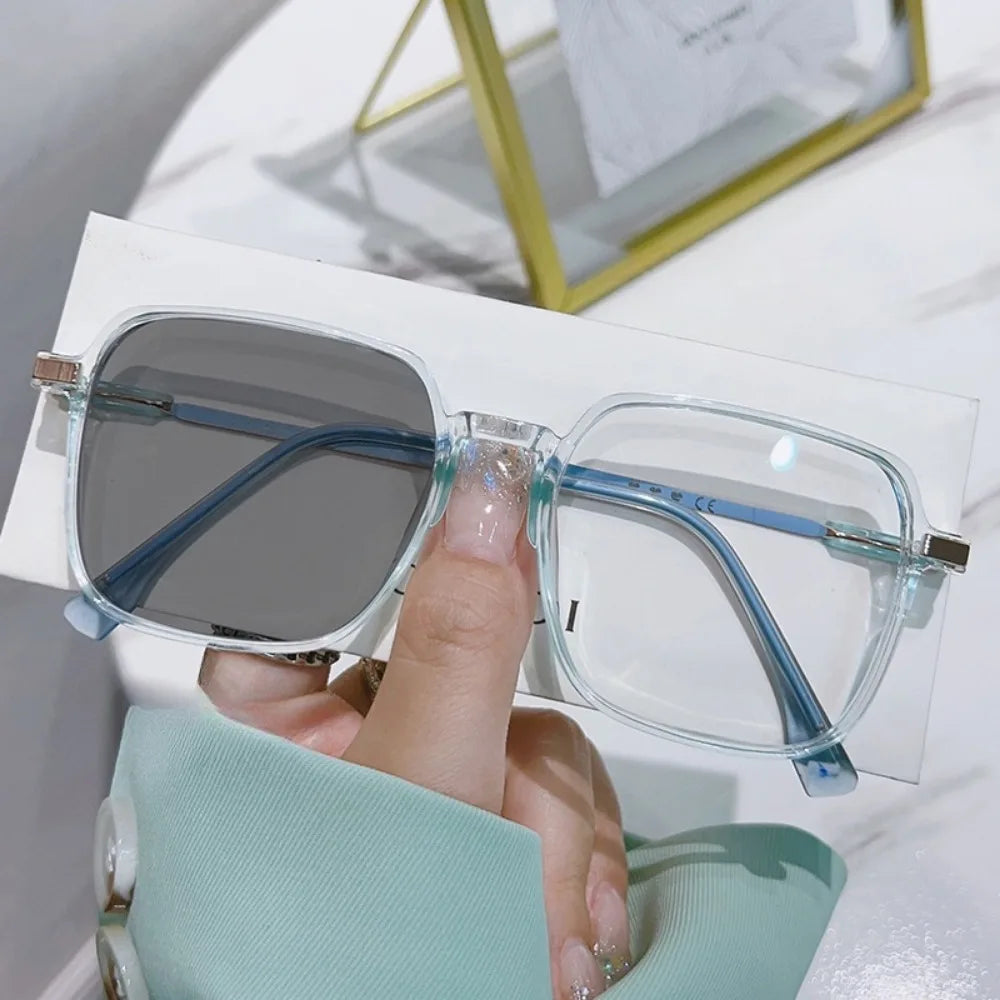 2-in-1 Vision! Photochromic Anti-Radiation Glasses – Blue Light Protection Indoors, UV Tint Outdoors, Unisex Metal Frame