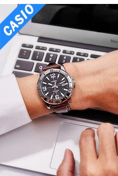 Top Brand Luxury! Casio MTP-1374 Quartz Watch – 50M Water Resistant, Multi-Hand Analog Display for Business & Military Style