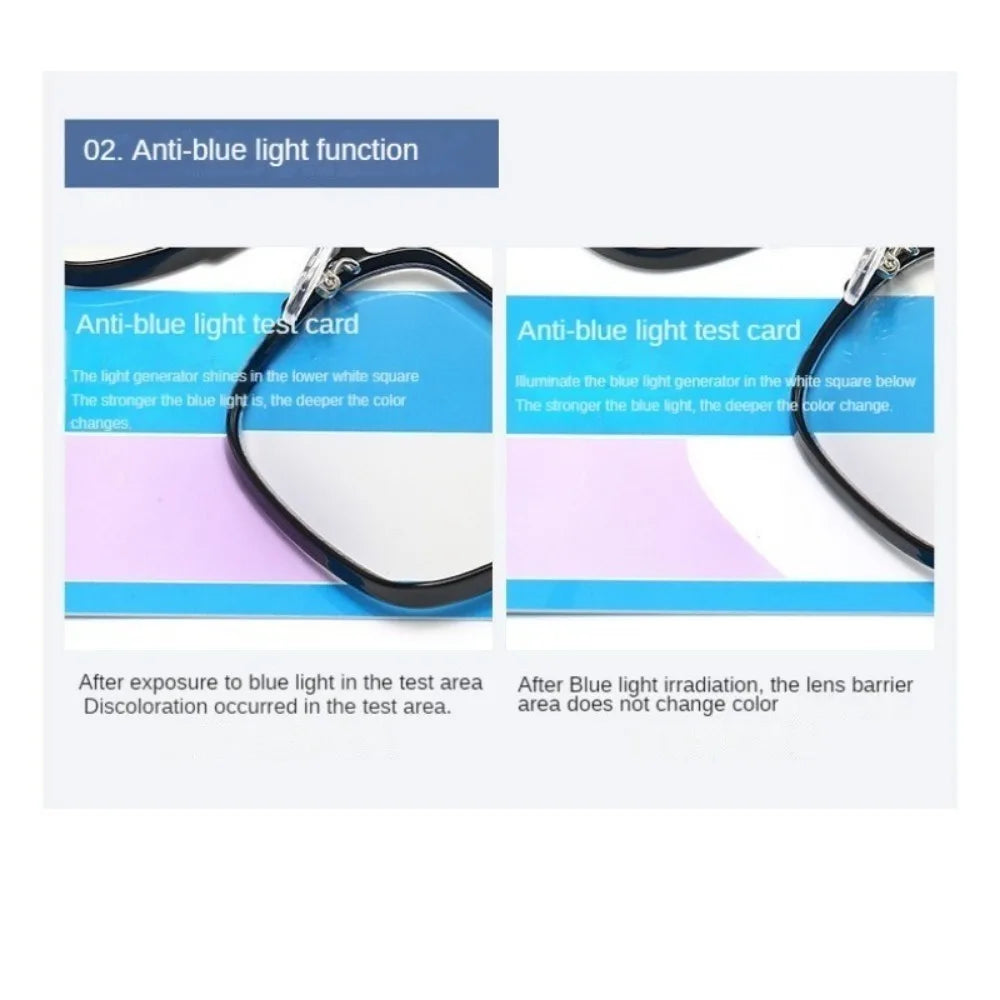 2-in-1 Vision! Photochromic Anti-Radiation Glasses – Blue Light Protection Indoors, UV Tint Outdoors, Unisex Metal Frame