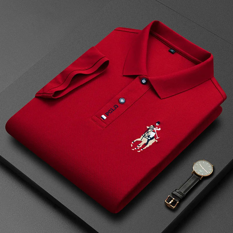 Premium Embroidered Cotton Polo for Men – Breathable, Casual & Elegant (Up to 4XL)