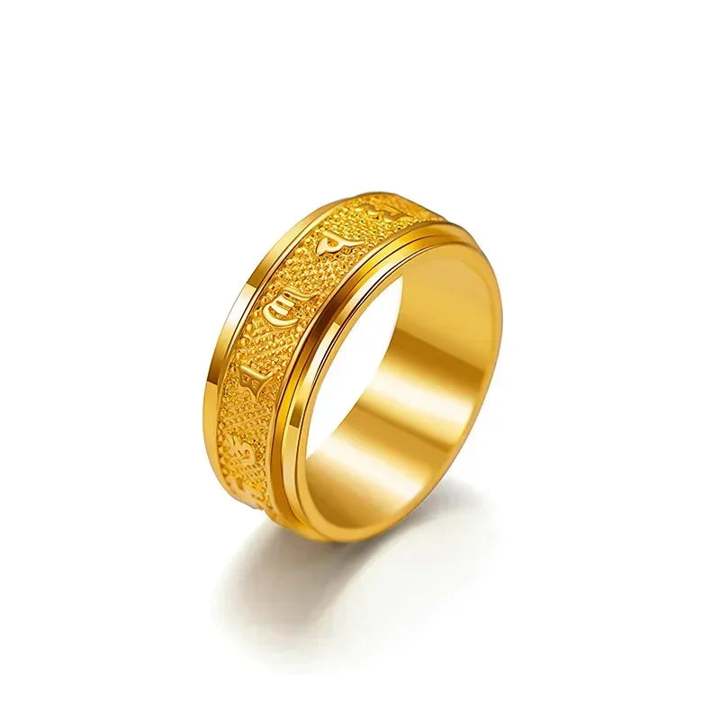 Ultimate Purity! Genuine 9999 Real 24K Gold Wedding Ring – Classic Dragon & Phoenix Design, Certified Fine Jewelry