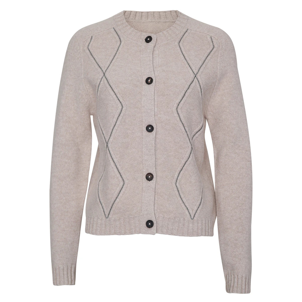 BC940 100% merino wool High-quality luxury brand women's long-sleeved thick cardigan knitted sweater