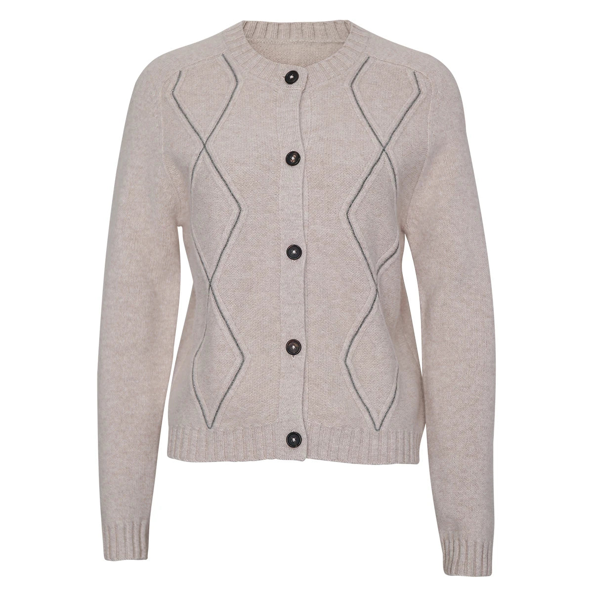 BC940 100% merino wool High-quality luxury brand women's long-sleeved thick cardigan knitted sweater