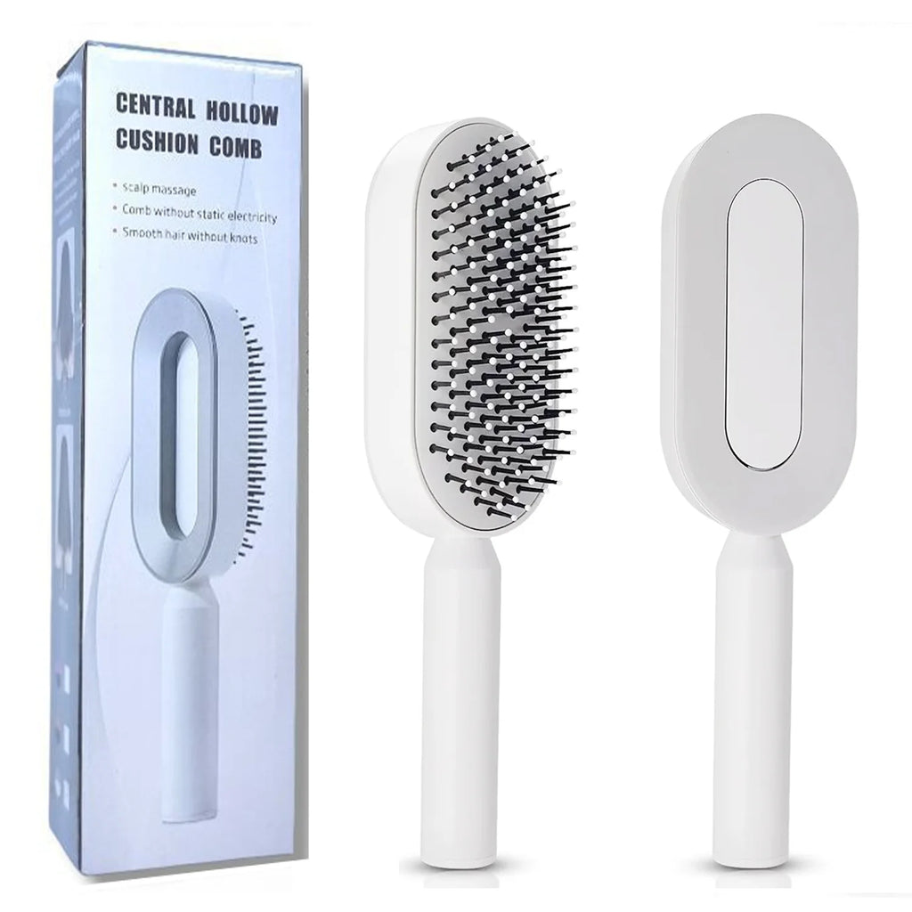 Self-Cleaning Scalp Massage Hair Brush – 3D Air Cushion Detangling Comb