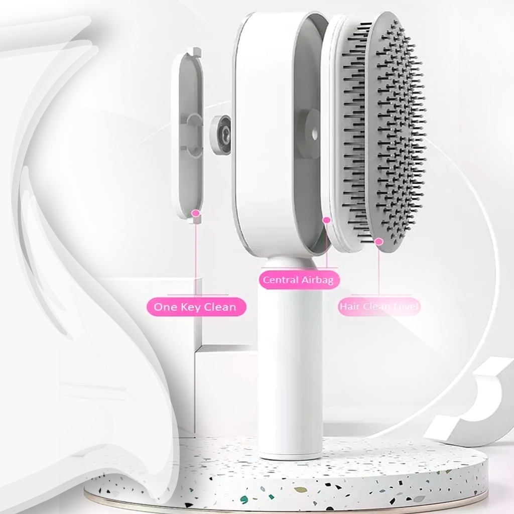 Self-Cleaning Scalp Massage Hair Brush – 3D Air Cushion Detangling Comb